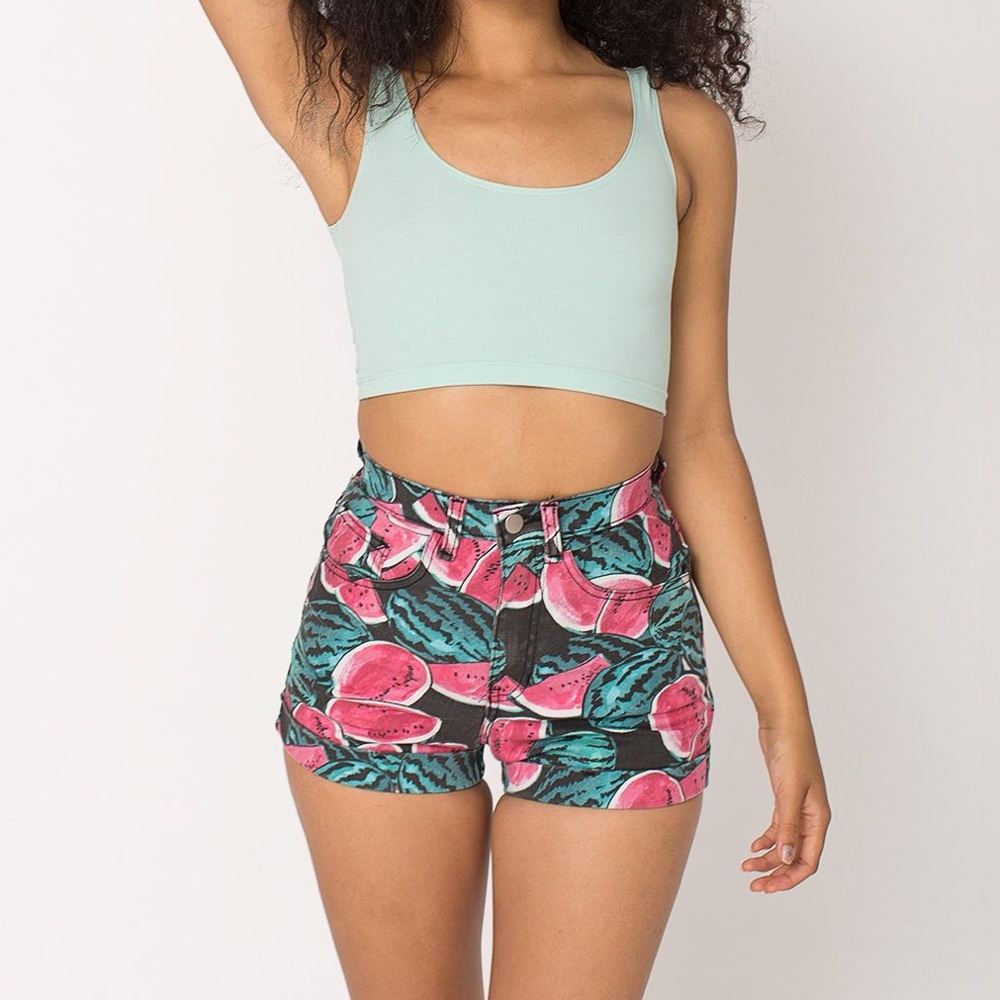 American Apparel high waisted cuff shorts 🍉